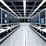 **

*   **Prompt:** Streamlined global trade operations visualized. Focus on technology: automation robots optimizing supply chains, cloud computing data streams, and data analytics dashboards highlighting efficiency gains. Modern, clean, and professional aesthetic.

**