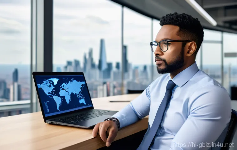 글로벌 비즈니스 연봉 협상 성공 사례 - Image Prompt 1: Global Market Research and Self-Worth**