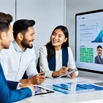 글로벌 비즈니스 이직 후 성과 창출 방법 - **Prompt 1: Global Team Collaboration and Cultural Intelligence**
    A vibrant, well-lit image of a...