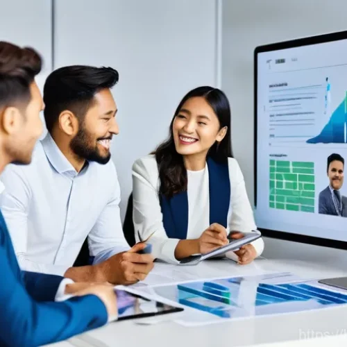 글로벌 비즈니스 이직 후 성과 창출 방법 - **Prompt 1: Global Team Collaboration and Cultural Intelligence**
    A vibrant, well-lit image of a...